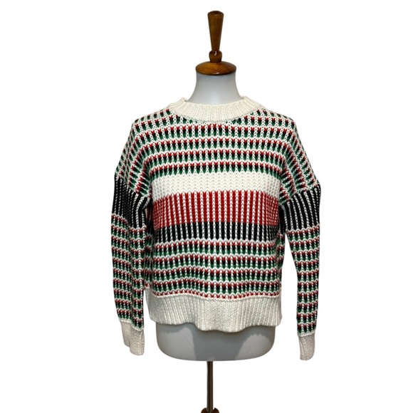 Sweaters - Colorful Striped Sweater Knit Size Medium